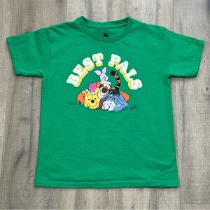 disney parks green winnie the pooh and friends “best pals” kids shirt Size Small